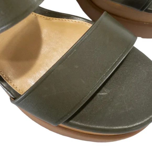 Michael Kors Rhett Platform Lug Sole Green Cushioned Dress Sandals -7.5 - Picture 7 of 7